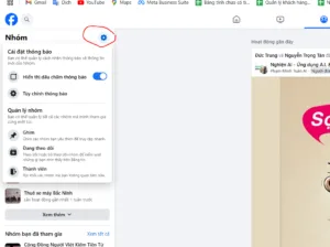 vào phần cài đặt nhóm
