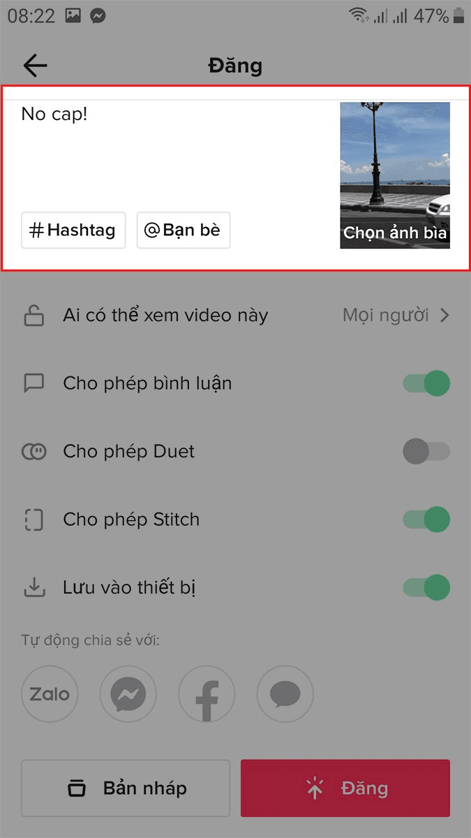 đăng video lên tiktok - bước 3