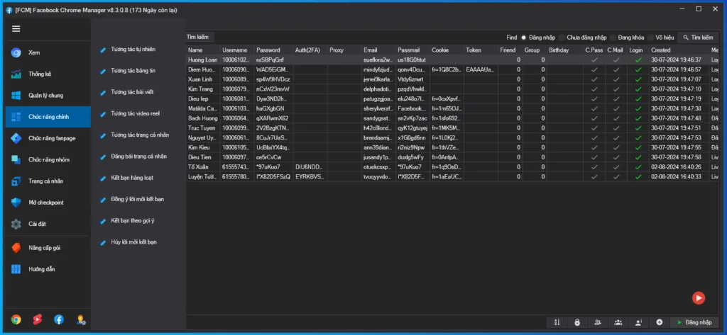 Facebook Chrome Manager
