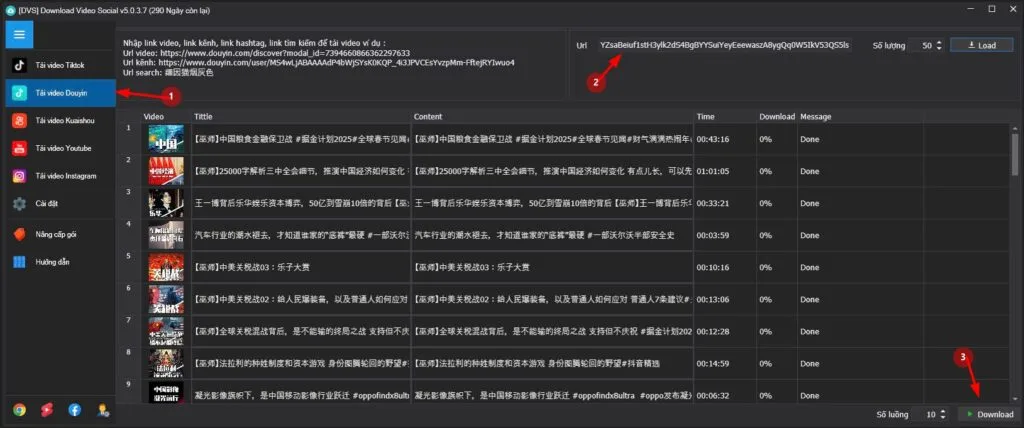 Tải video Douyin không logo, không watermark chất lượng cao