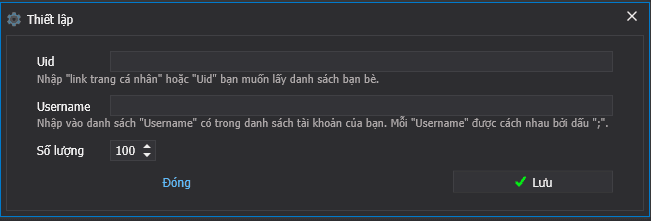 Cấu hình tính năng lấy danh sách bạn bè