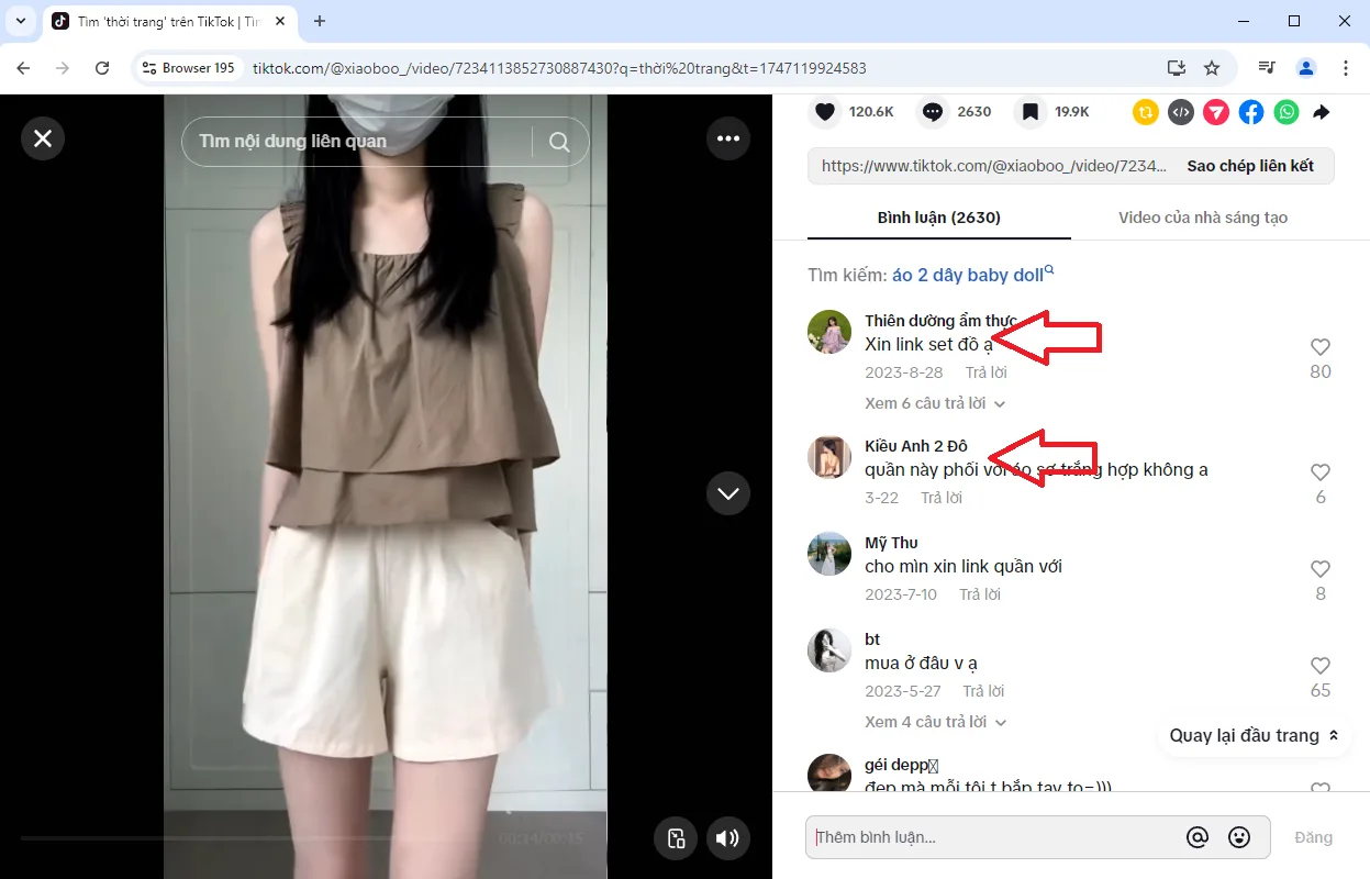 Lấy tài khoản tương tác video trên kênh
